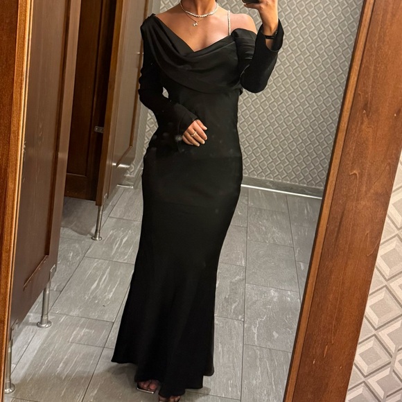 JLUXLABEL Elegant Black Long Sleeve Dress - Picture 3 of 5